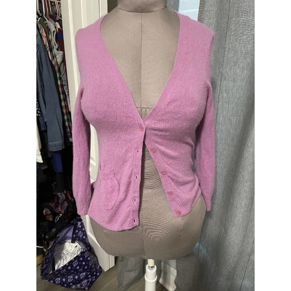 Charlie and Robin Cashmere Cardigan - Pink - Picture 1 of 2